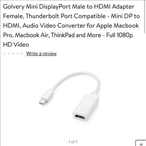 Mini display port to HDMI cord